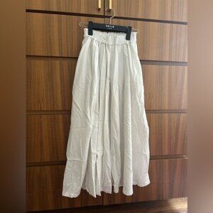 A Shirt Thing White Cotton Maxi Skirt